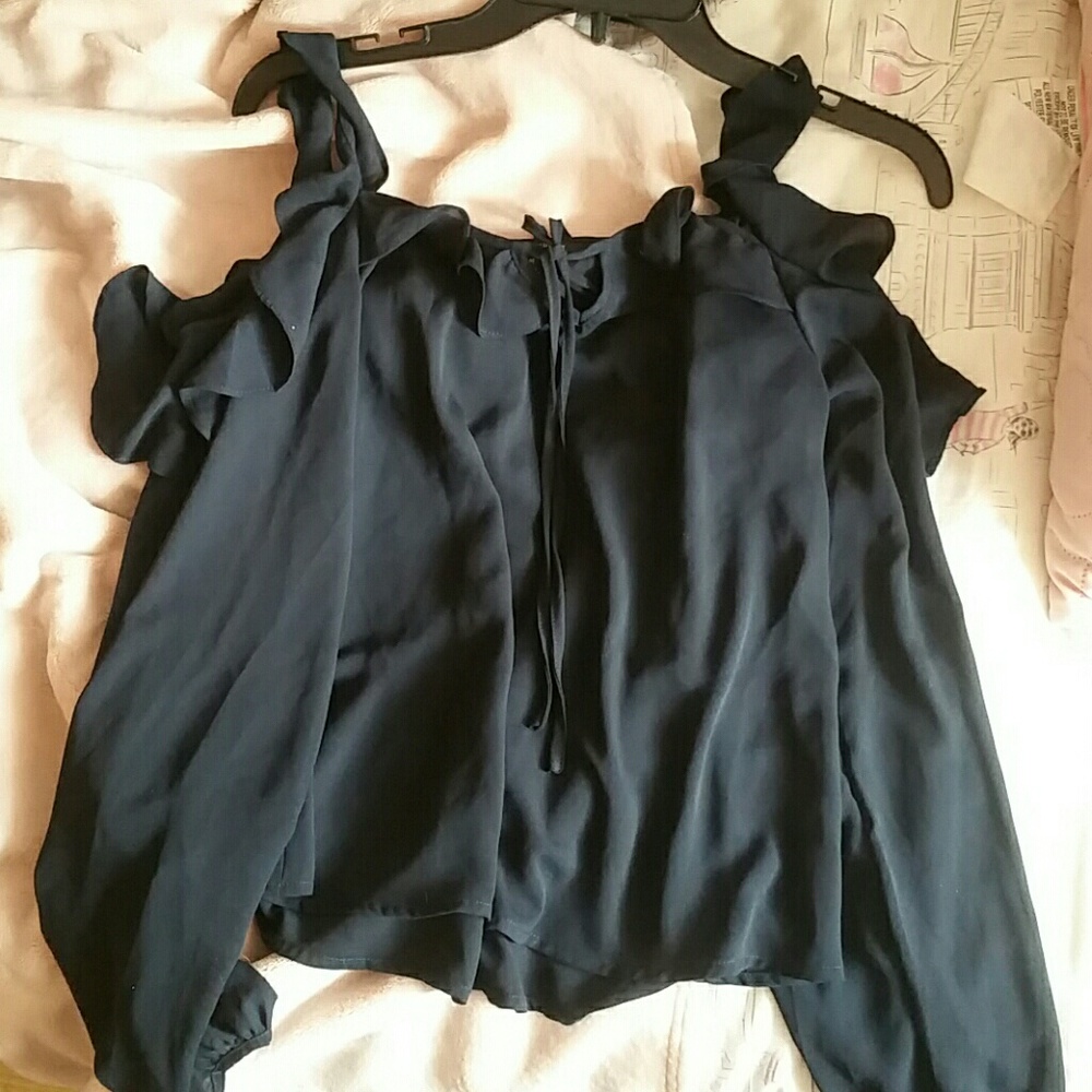 Frill off shoulder blouse top